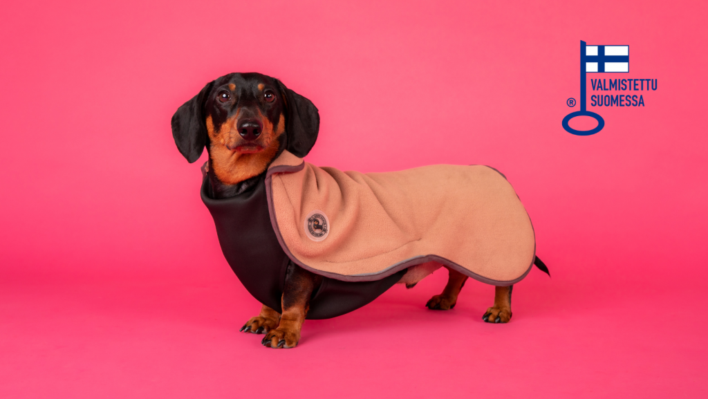 koiran takki, koiran talvitakki, tehty suomessa, avainlippu